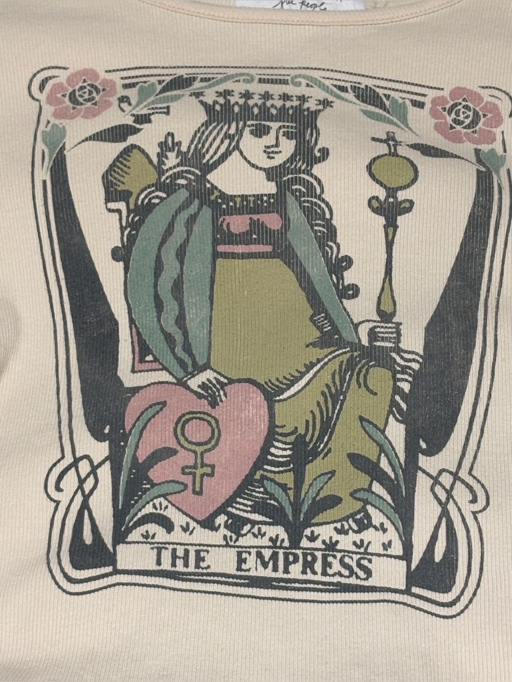 Daydreamer LA x Free People The Empress Tarot Ribbed Baby Tee - Size Large
